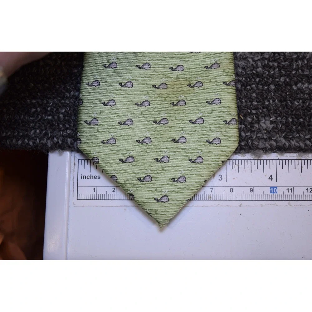 Boys Zipper Neck Tie Light Green Whales Formal Church Suit Zip Pre Tied No